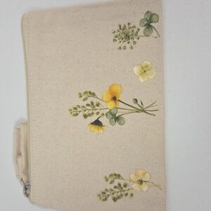 Floral Canvas Make-up Bag Handmade